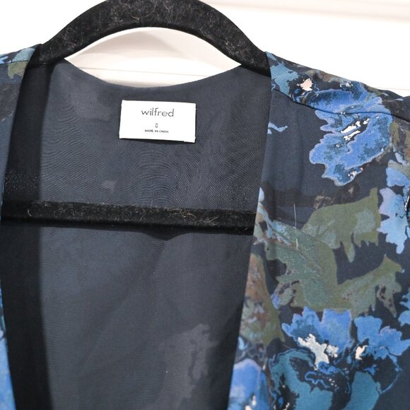 Wilfred Aritizia Aubagne Print Tie Front Midi Dress Size 0 NWT - Picture 4 of 12